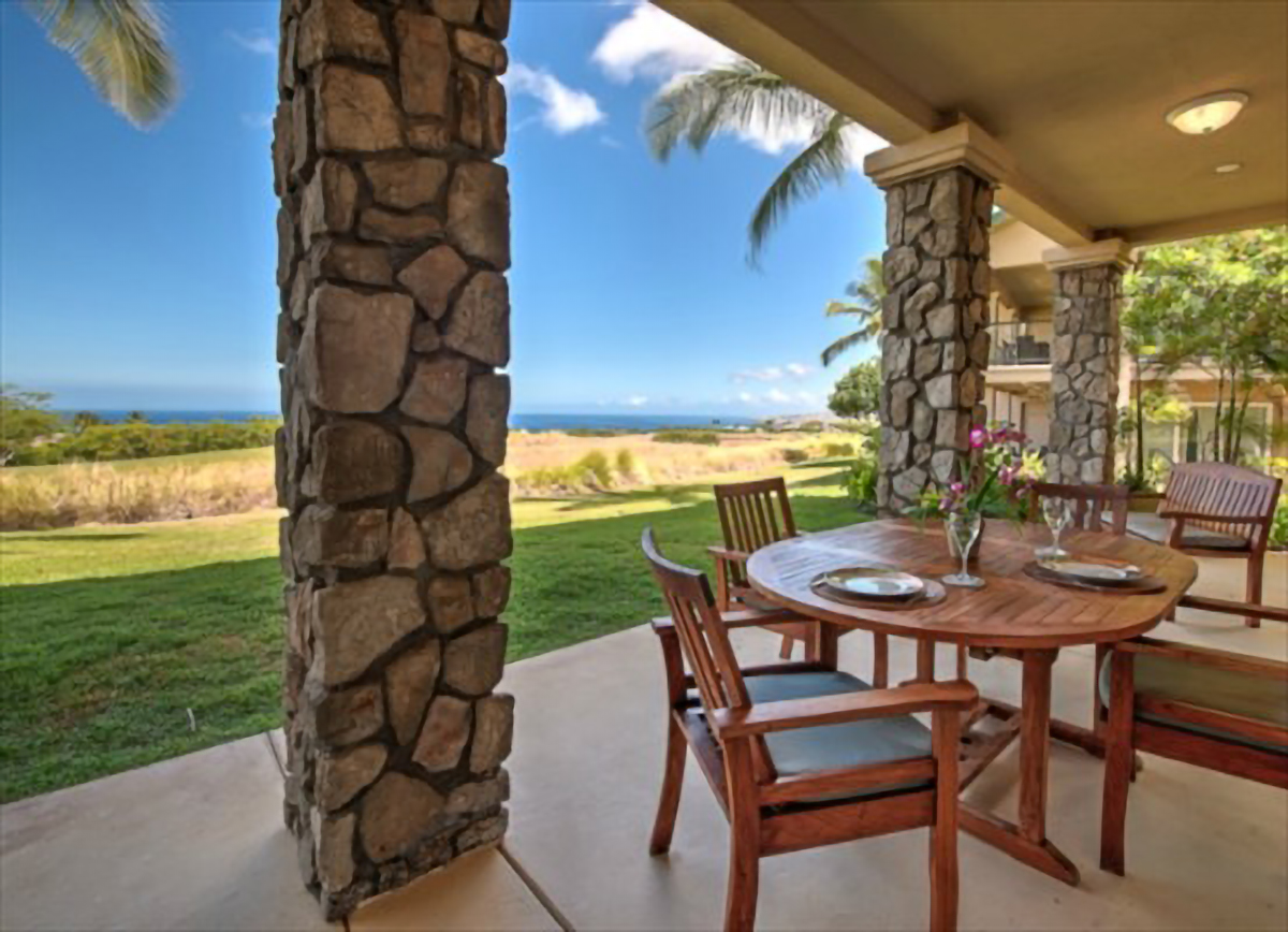 View from the lanai of a condominium on the Mauna Kea Resort.